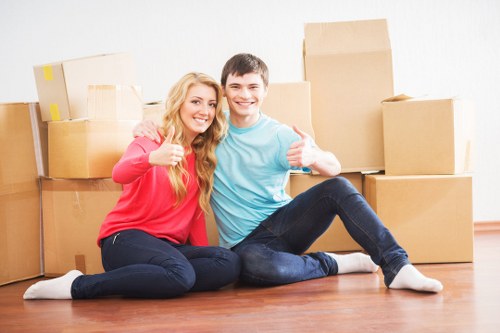 Customers using storage units at Islington location